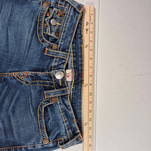 True Religion USA Rainbow Heavy Stitch Joey Boot Flare Vintage Denim Jeans 29 - Picture 4 of 6